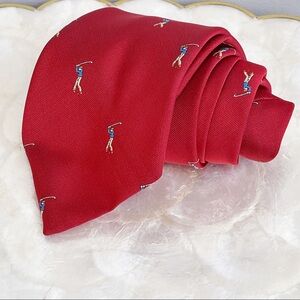 Vintage Red Men’s Golfer Polyester Tie Fathers Day